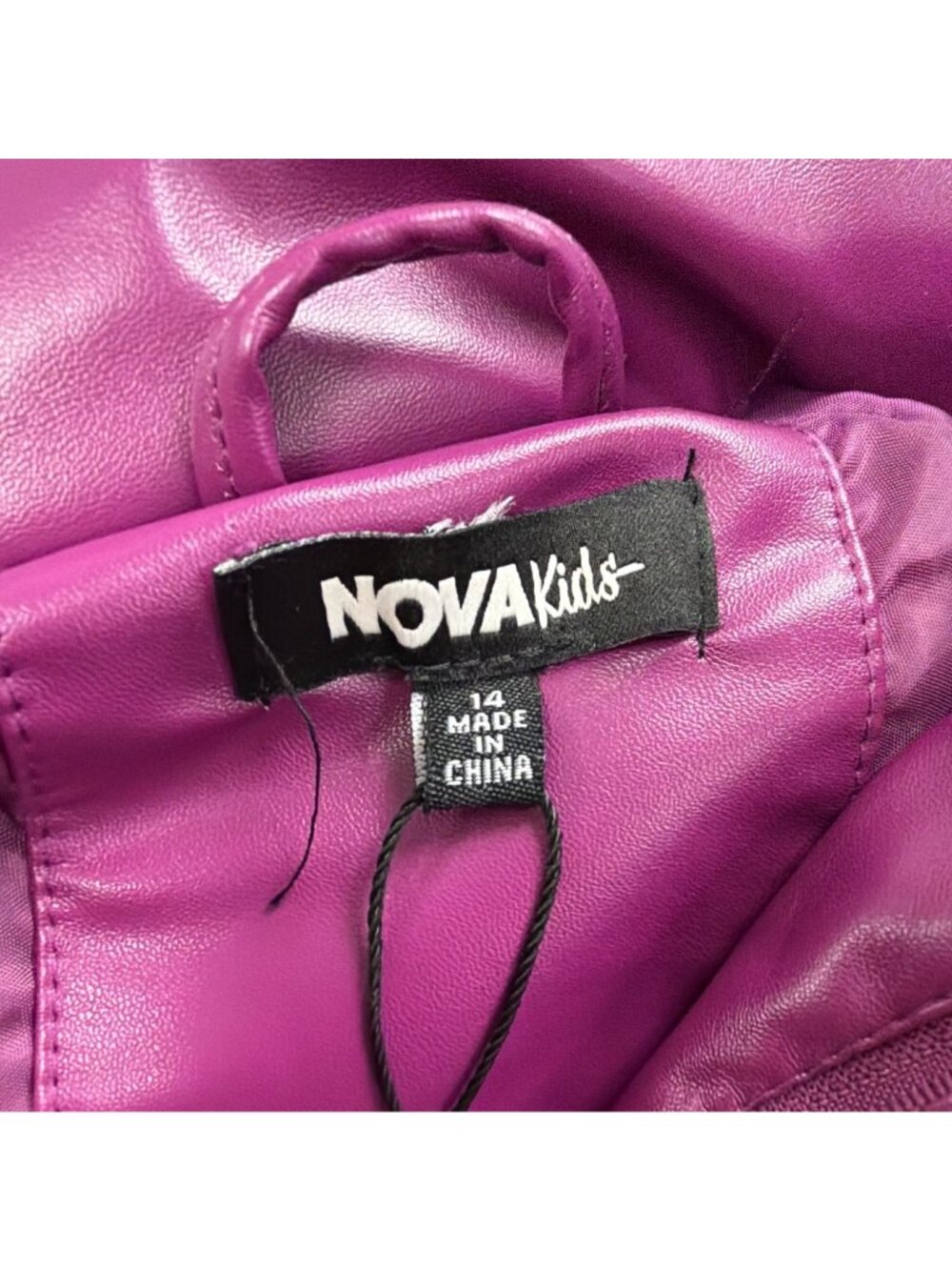 Fashion Nova Girls Purple Puffer Coat Faux Fur Hood Size 14 Y2K Winter - Picture 2 of 11
